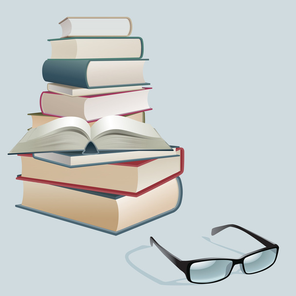 книги і окуляри
 - Вектор, зображення