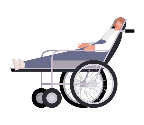 Tekerlekli sandalyedeki kadın ve ceket - Vektör, Görsel