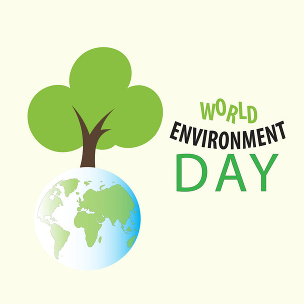 Concepto Día Mundial del Medio Ambiente. 3d papel corte diseño ecológico. Ilustración vectorial. Papel tallado capa hojas verdes formas con sombra - Vector, imagen