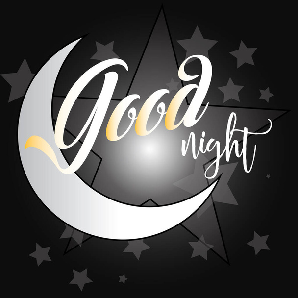 good night logo design vector - Vector, Image