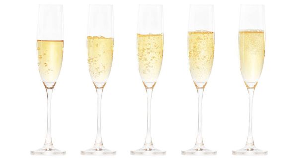 Copas de champán con salpicadura, concepto temático celebración - Foto, Imagen