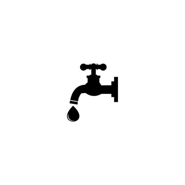water faucet isolated white background - Vector, Image