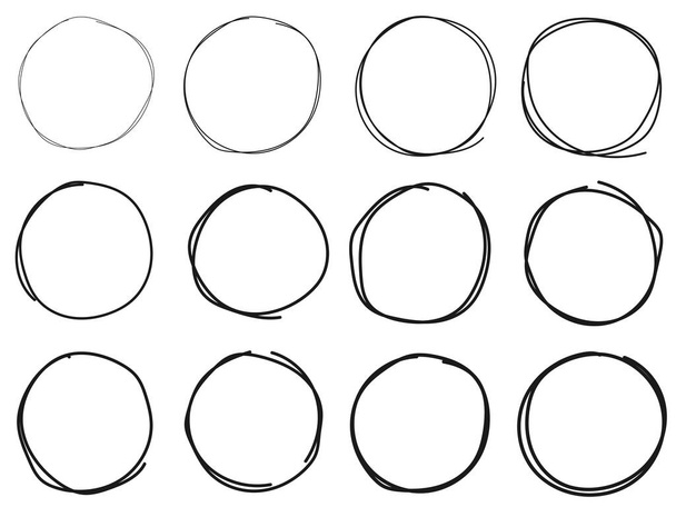 Χειροποίητο scribble κύκλο που σχεδιασμό Διάνυσμα. - Διάνυσμα, εικόνα