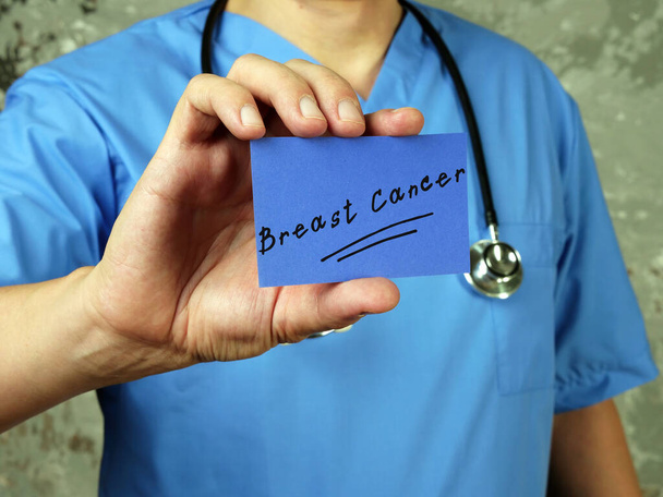 Health care concept meaning Breast Cancer  with sign on the sheet - Photo, Image
