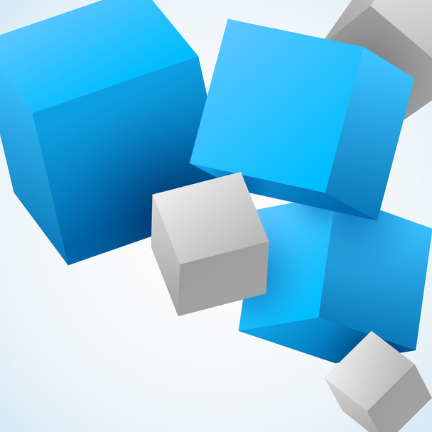 Abstract 3d cubes background - Vector, Image