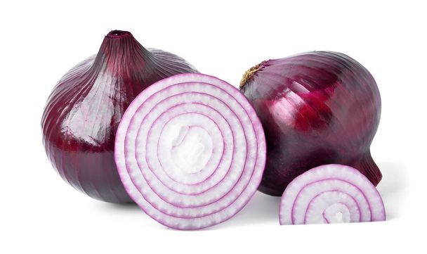 Fresh raw onion on white background - Photo, Image