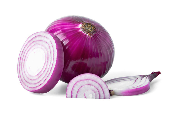 Fresh raw onion on white background - Photo, Image