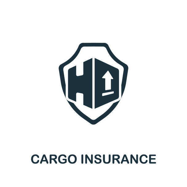 Icona dell'assicurazione merci. Una semplice illustrazione. Icona Cargo Insurance per web design, modelli, infografiche e altro ancora. - Vettoriali, immagini