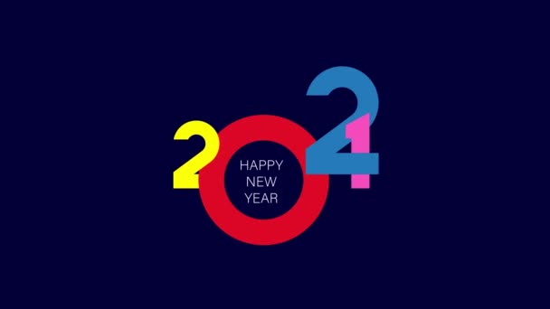 Luksusowa grafika ruchu o 2021 Szczęśliwego Nowego Roku animacji w rozdzielczości 4K rozmiar. Szczęśliwego Nowego Roku.  - Materiał filmowy, wideo