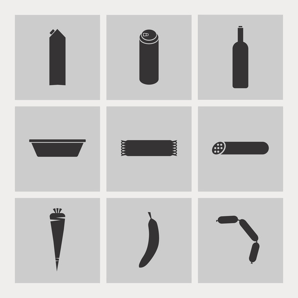 Food icons set - Vector, Image