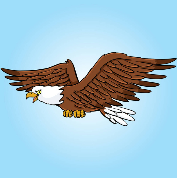 aigle pêcheur américain en vol - Vecteur, image