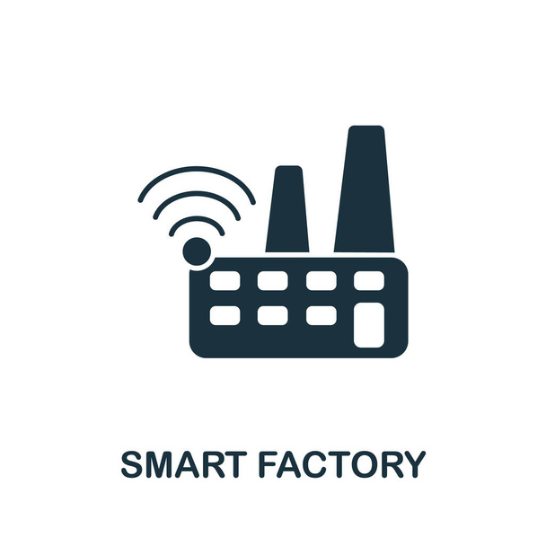 Smart Factory icon from digitalization collection. Simple line Smart Factory icon for templates, web design. - Vetor, Imagem