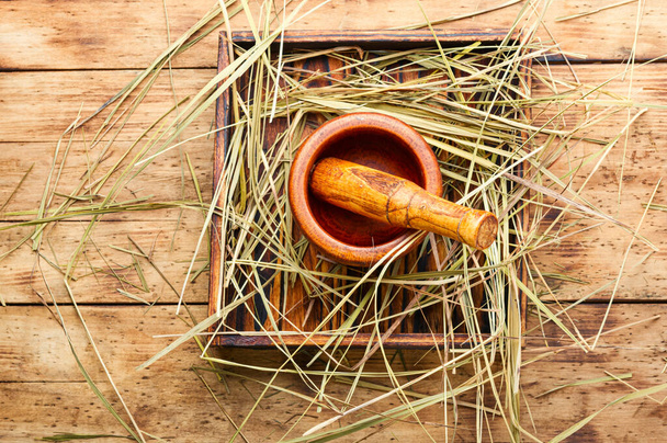 Uso medicinal de la hierba dulce de la hierba.Medicina herbal, homeopatía - Foto, Imagen