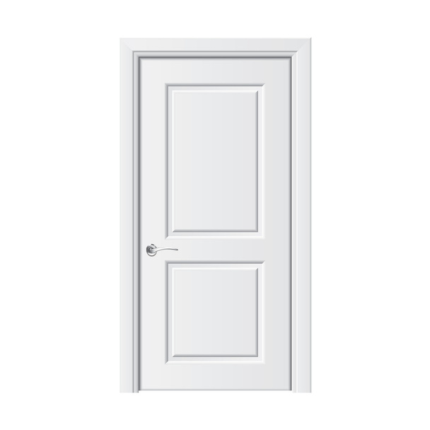 White door vector illustration - Vector, Image