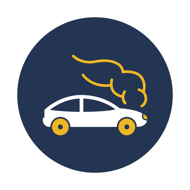Αυτοκίνητο καπνού απομονωμένο εικονίδιο διάνυσμα που μπορεί εύκολα να τροποποιηθεί ή να επεξεργαστεί - Διάνυσμα, εικόνα