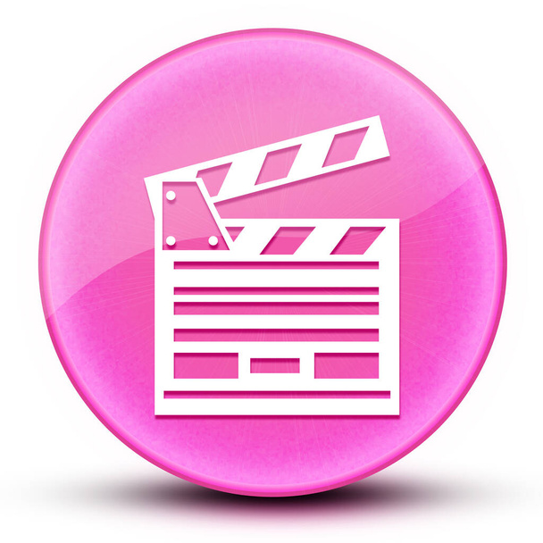 Κινηματογράφος eyeball γυαλιστερό κομψό ροζ στρογγυλό κουμπί αφηρημένη εικόνα - Φωτογραφία, εικόνα