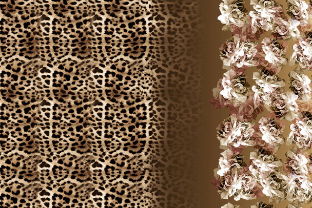 λεοπάρδαλη μοτίβο δέρματος. εικονογράφηση διανύσματος - Φωτογραφία, εικόνα