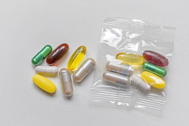 Many Vitamins Minerals and Supplements Pills and Capsules - Photo, Image