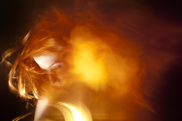 Abstract background women face in light. - Foto, Imagem