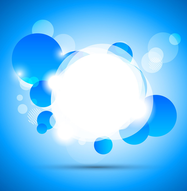Fondo colorido abstracto con círculos azules
 - Vector, imagen