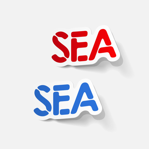 realistický grafický prvek: moře - Vektor, obrázek