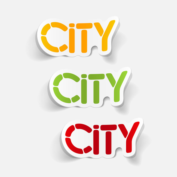 realistický grafický prvek: město - Vektor, obrázek