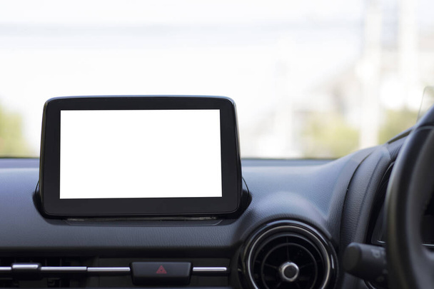 Érintőképernyő monitor különböző alkalmazások, mint például a szórakoztatás, kommunikáció, navigáció. Érintőképernyő különböző autóalkalmazások üzemeltetéséhez. - Fotó, kép