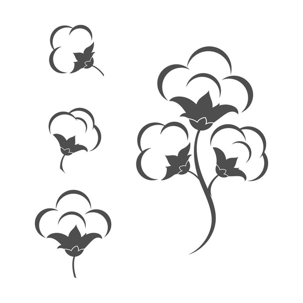 Βαμβάκι λουλούδι διάνυσμα εικονίδιο πρότυπο φύση - Διάνυσμα, εικόνα