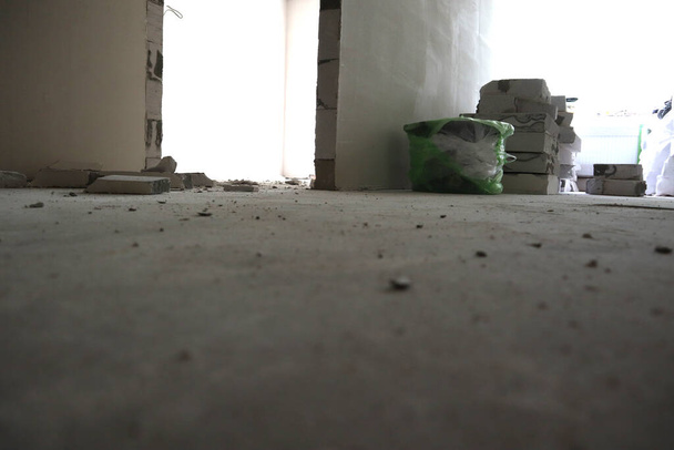 Escombros de construção no apartamento - Foto, Imagem