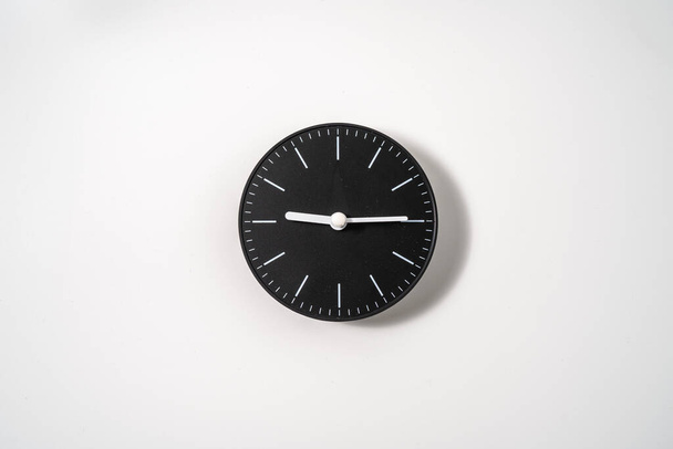 close up of an office clock on white background with clipping path - Photo, Image