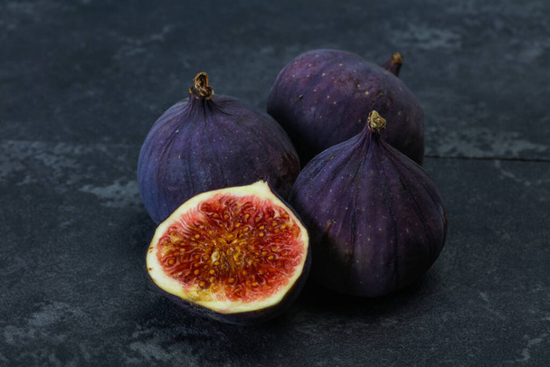 Ripe sweet fresh sliced fig fruit - Photo, Image
