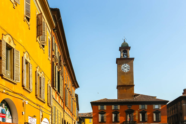 Reggio Emilia, Italy - Circa September 2018. Beautiful architecture of Reggio Emilia city center. - Фото, зображення