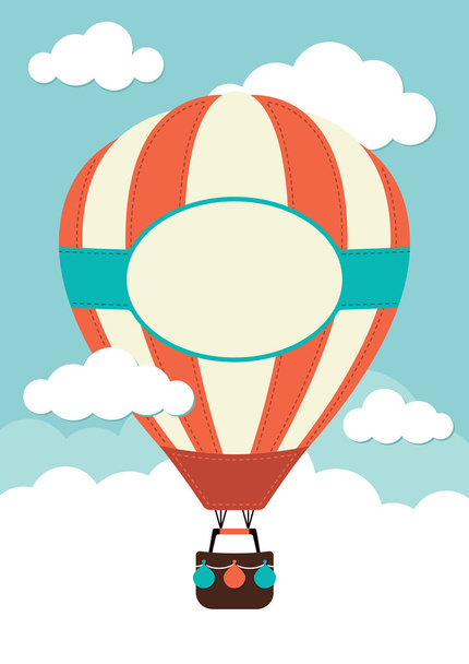 heteluchtballon - Vector, afbeelding