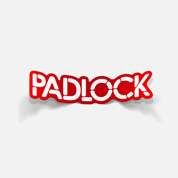 realistic design element: padlock - Vector, afbeelding