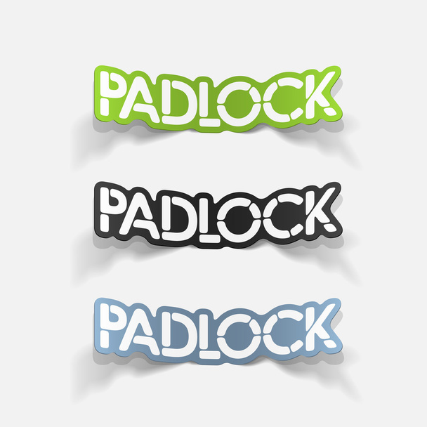 realistic design element: padlock - Vector, afbeelding