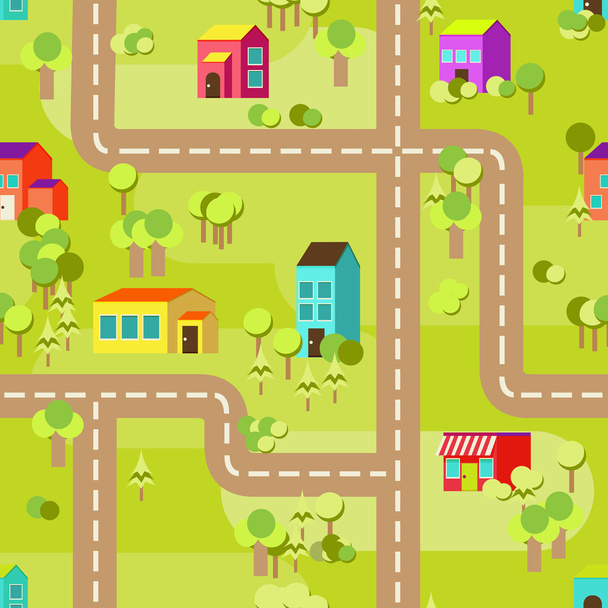 Town concept background pattern seamless - Вектор, зображення