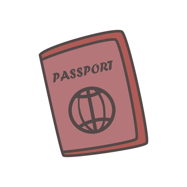 passeport icône isolé vecteur conception - Vecteur, image