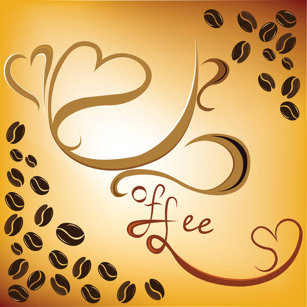 kávé ikonok állomány illusztráció - Vektor, kép