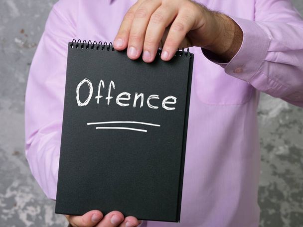 Business concept meaning Offence with phrase on the piece of paper - Photo, Image