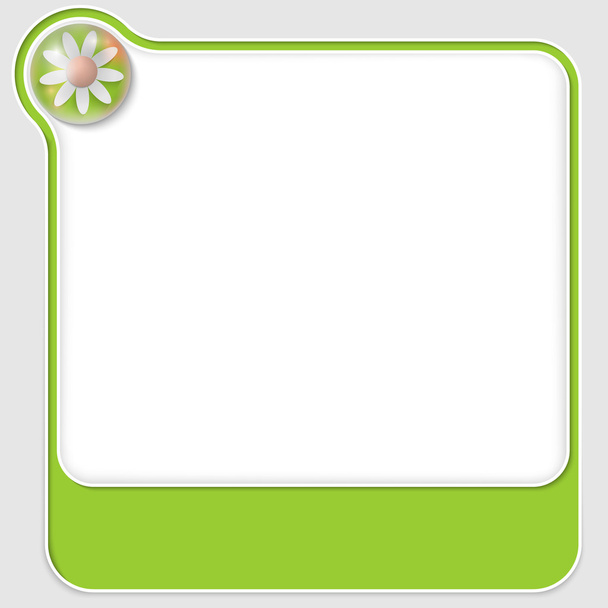verde vector cuadros de texto con flor
 - Vector, Imagen