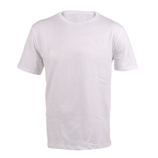 Weißes T-Shirt auf weißem Hintergrund - Foto, Bild