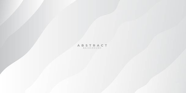 Fondo abstracto de onda blanca para el diseño de presentaciones. Orientación horizontal del paisaje - Vector, imagen