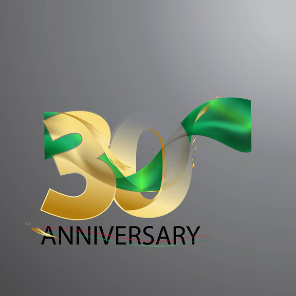 30 Aniversario Vector Plantilla Diseño Ilustración - Vector, Imagen