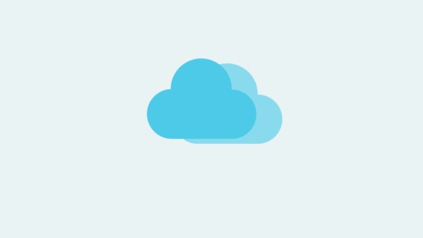 Мультипликация облачных иконок - Кадры, видео