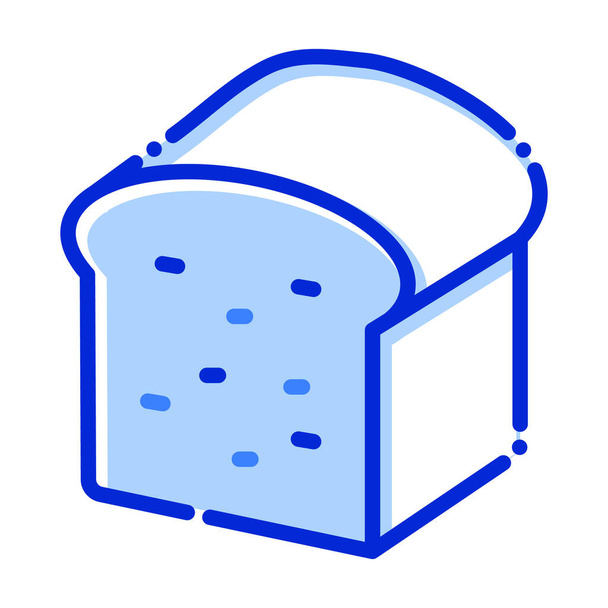 Pane, fette, cottura, toast Color con icona vettoriale di sfondo che può facilmente modificare o modificare - Vettoriali, immagini