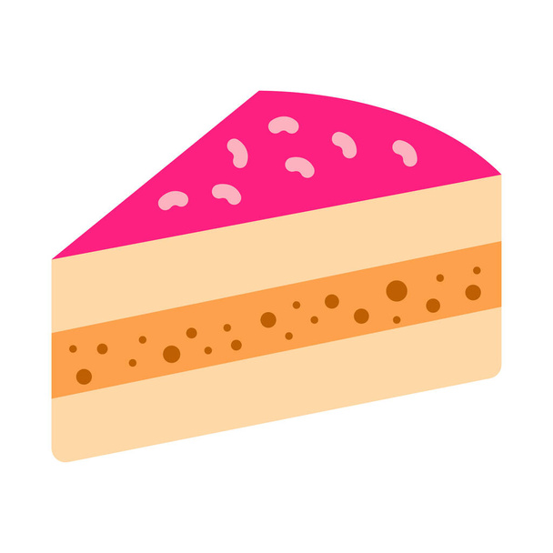 Sacher, gâteau, pâtisserie, glaçage Couleur avec icône vectorielle Arrière-plan qui peut facilement modifier ou modifier - Vecteur, image