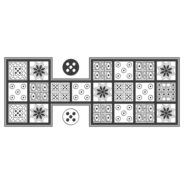 imagem vetorial com jogo de tabuleiro Royal Game of Ur para o seu projeto - Vetor, Imagem