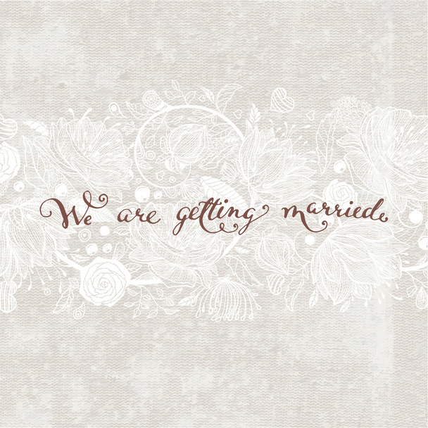Wedding. We are getting married Lettering. - Vettoriali, immagini