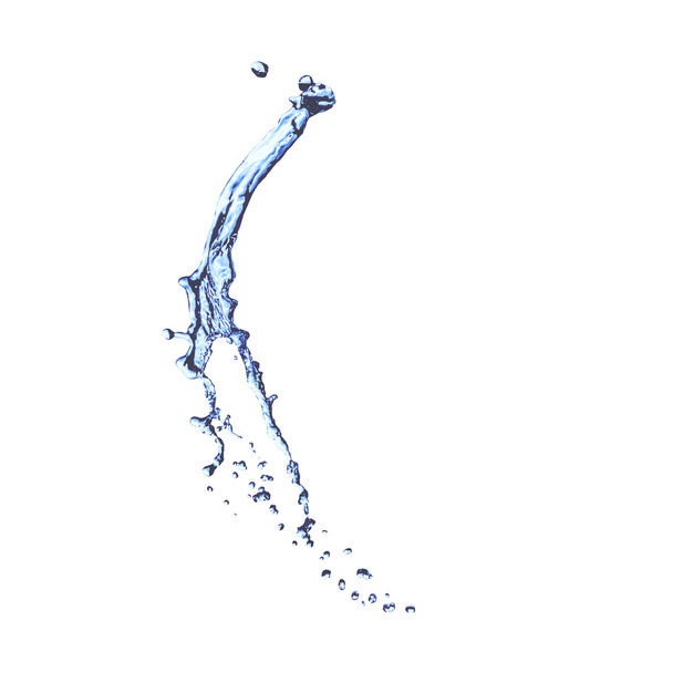 Salpicadura de agua azul aislada en blanco
 - Vector, Imagen
