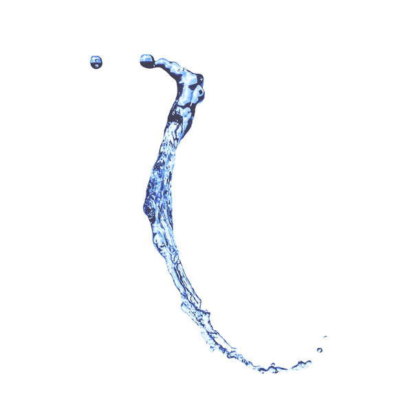 Blue water splash isolated on white - Vector, Image